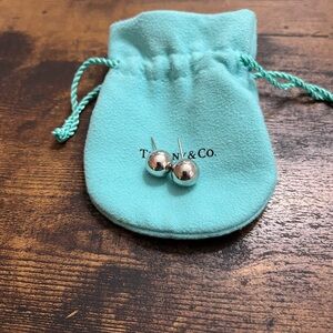 Silver Tiffany 10mm ball earrings